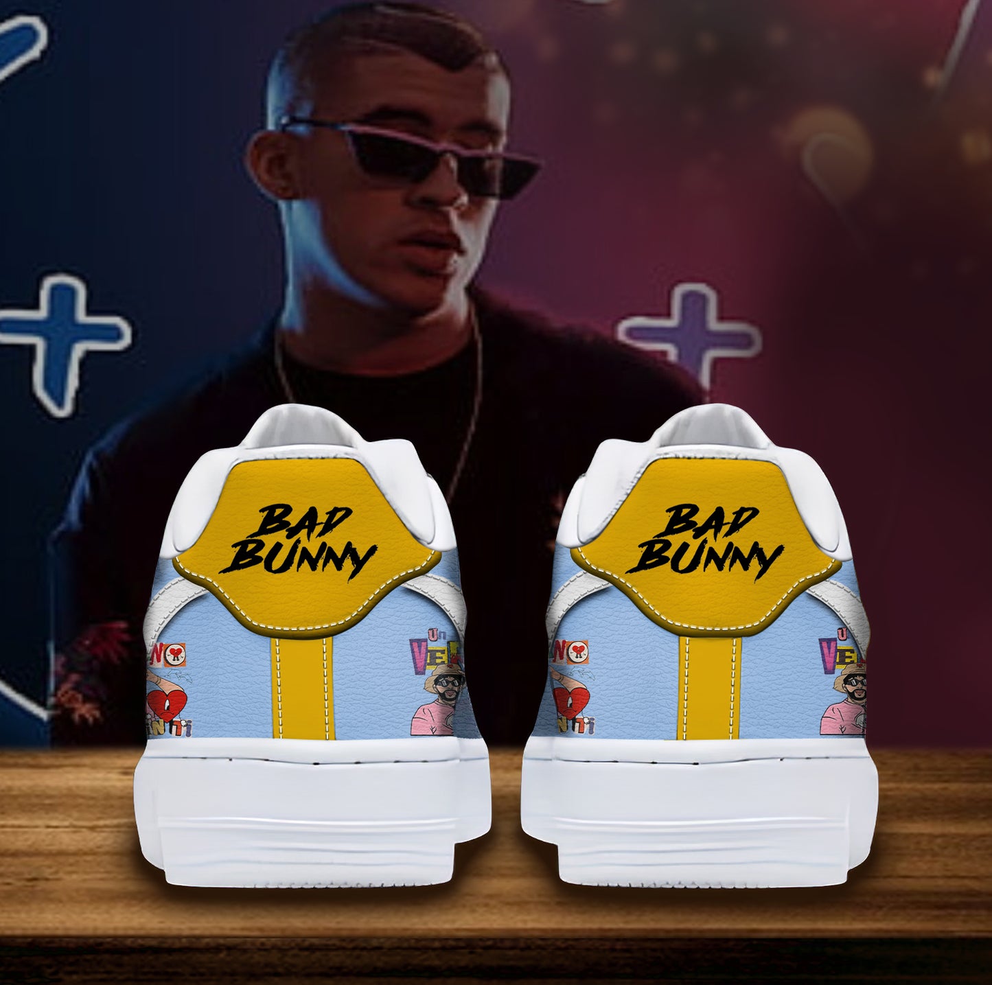 Ideafootwear Bad Bunny Air Low-Top Sneakers Shoes For Men And Women 1