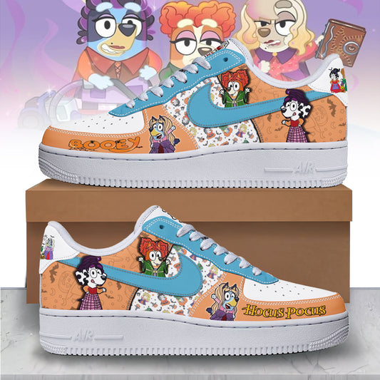 Ideafootwear Bluey Hocus Pocus x Halloween Air Low-Top Sneakers Shoes For Men And Women 1