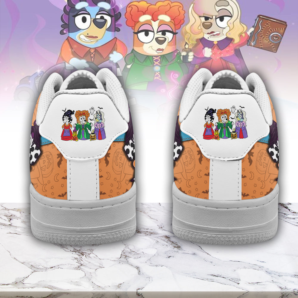 Ideafootwear Bluey Hocus Pocus x Halloween Air Low-Top Sneakers Shoes For Men And Women 2