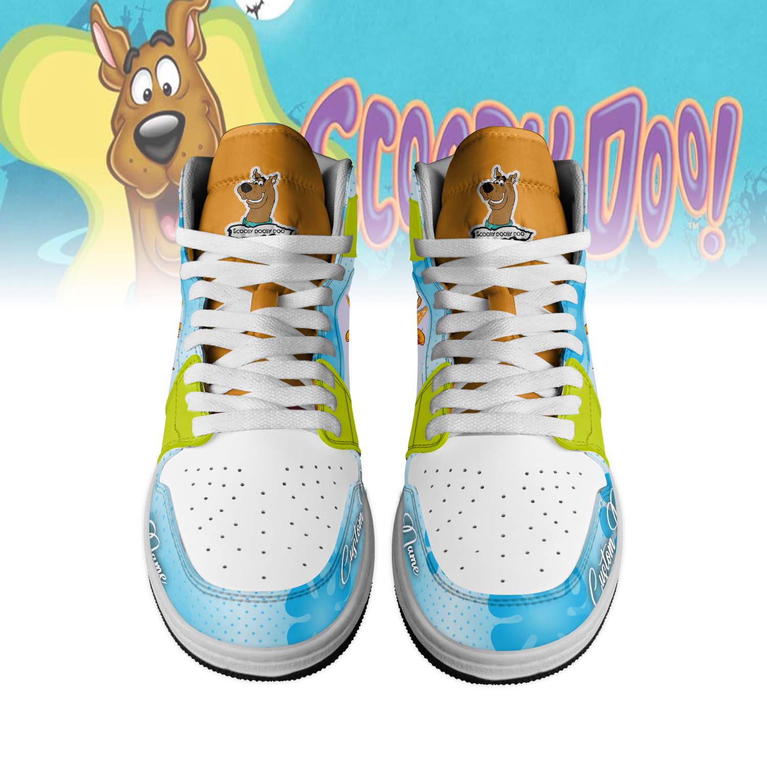 IdeaFootwear Scooby-Doo x Christmas AJ1 High Sneakers Shoes For Men And Women