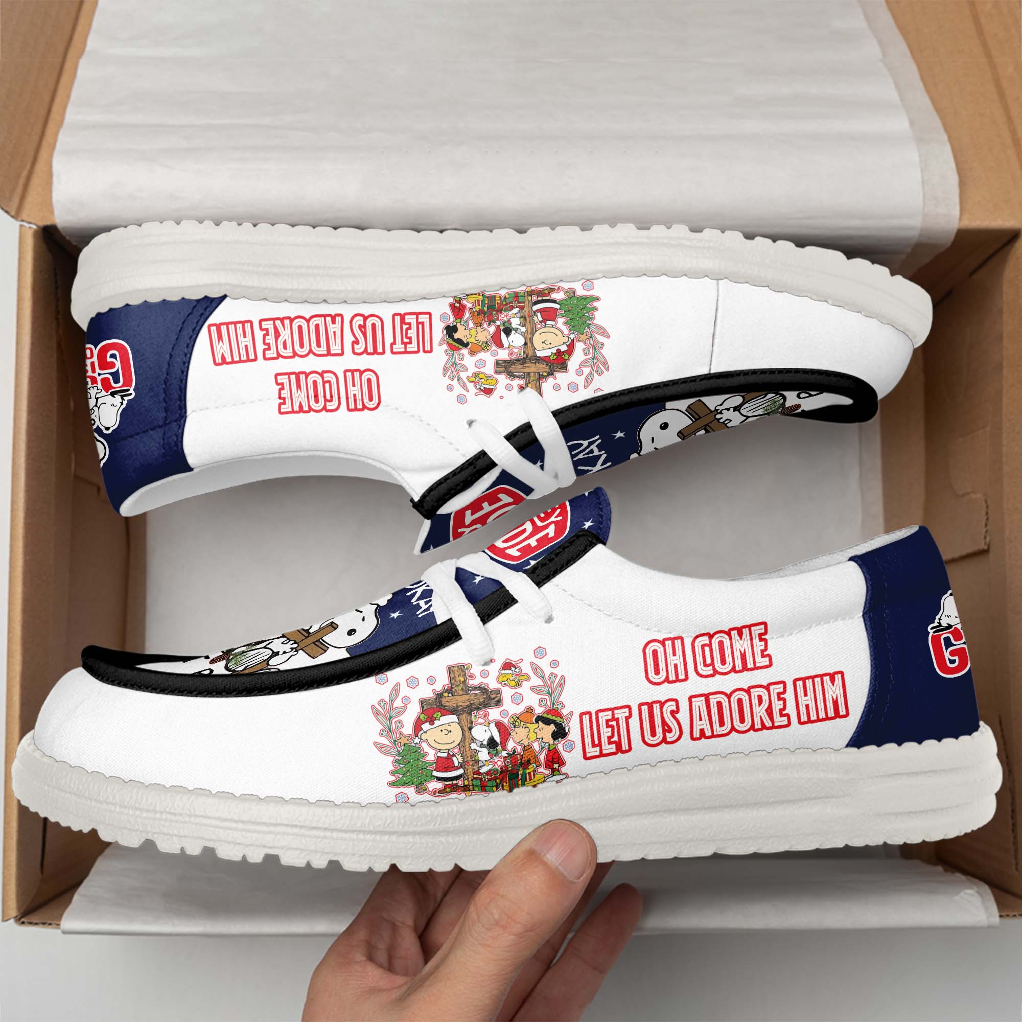 IdeaFootwear Snoopy x Christmas Hey Dude Shoes For Men And Women