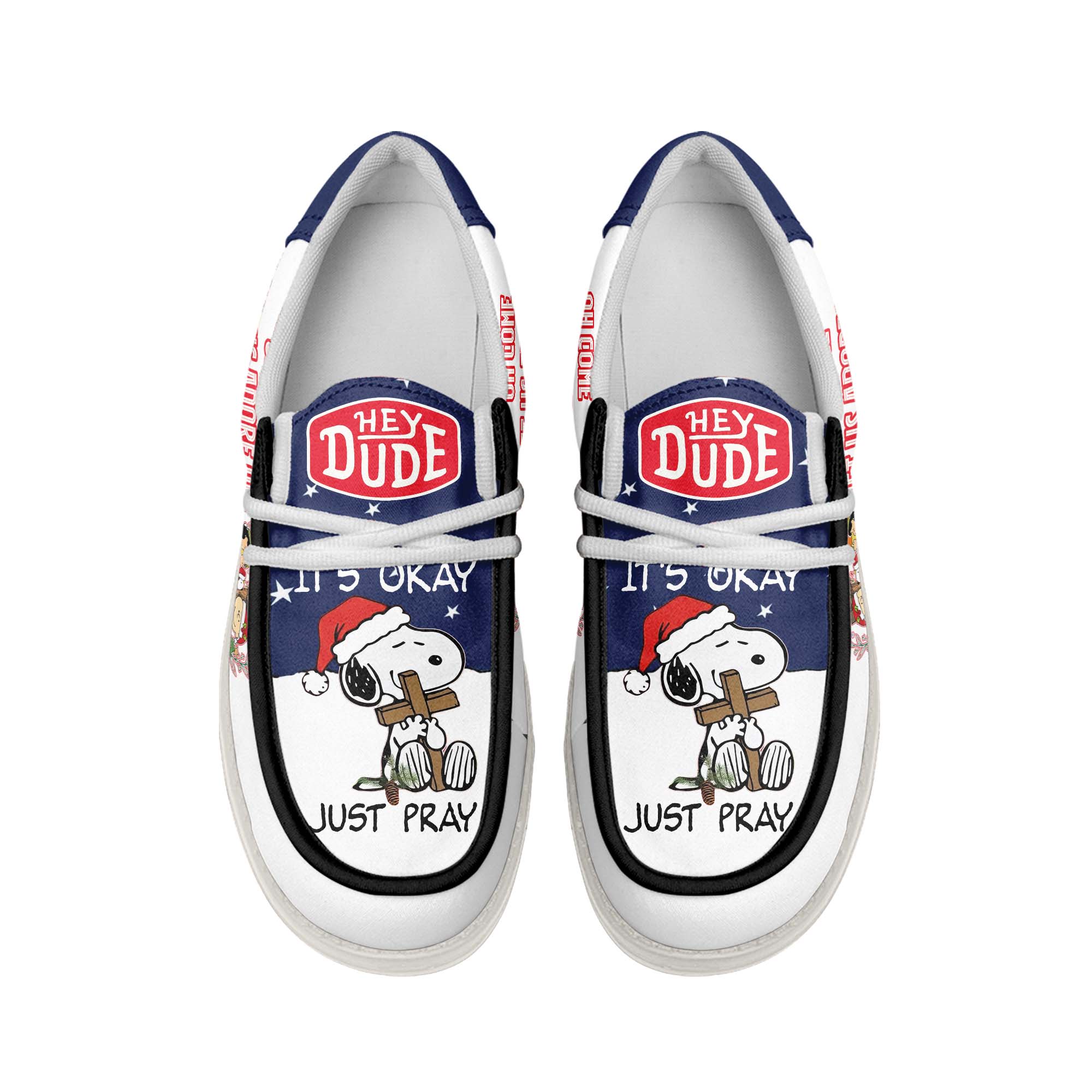 IdeaFootwear Snoopy x Christmas Hey Dude Shoes For Men And Women