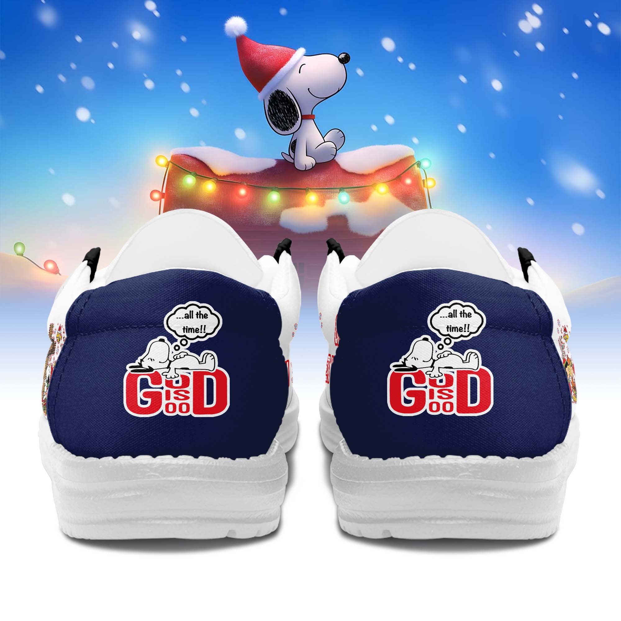 IdeaFootwear Snoopy x Christmas Hey Dude Shoes For Men And Women