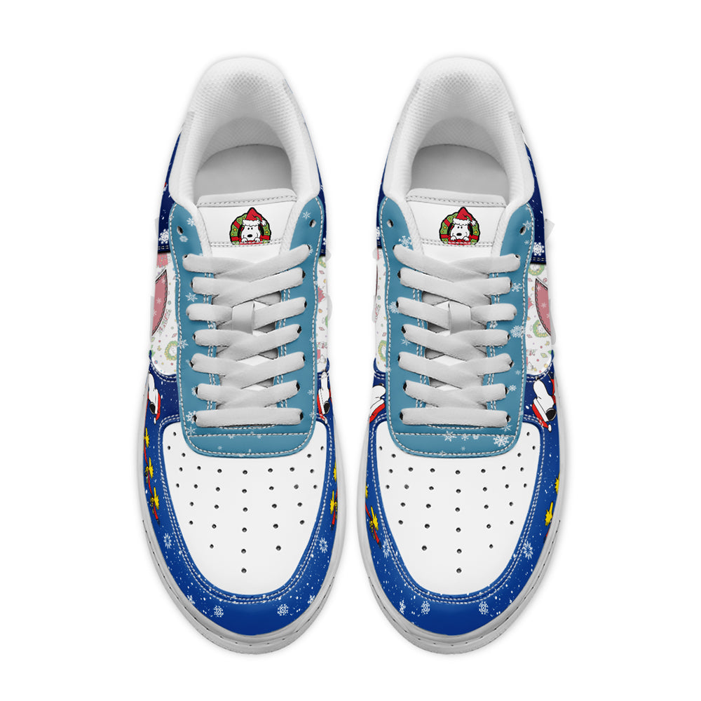 Ideafootwear Snoopy x Christmas Air Low-Top Sneakers Shoes For Men And Women 3