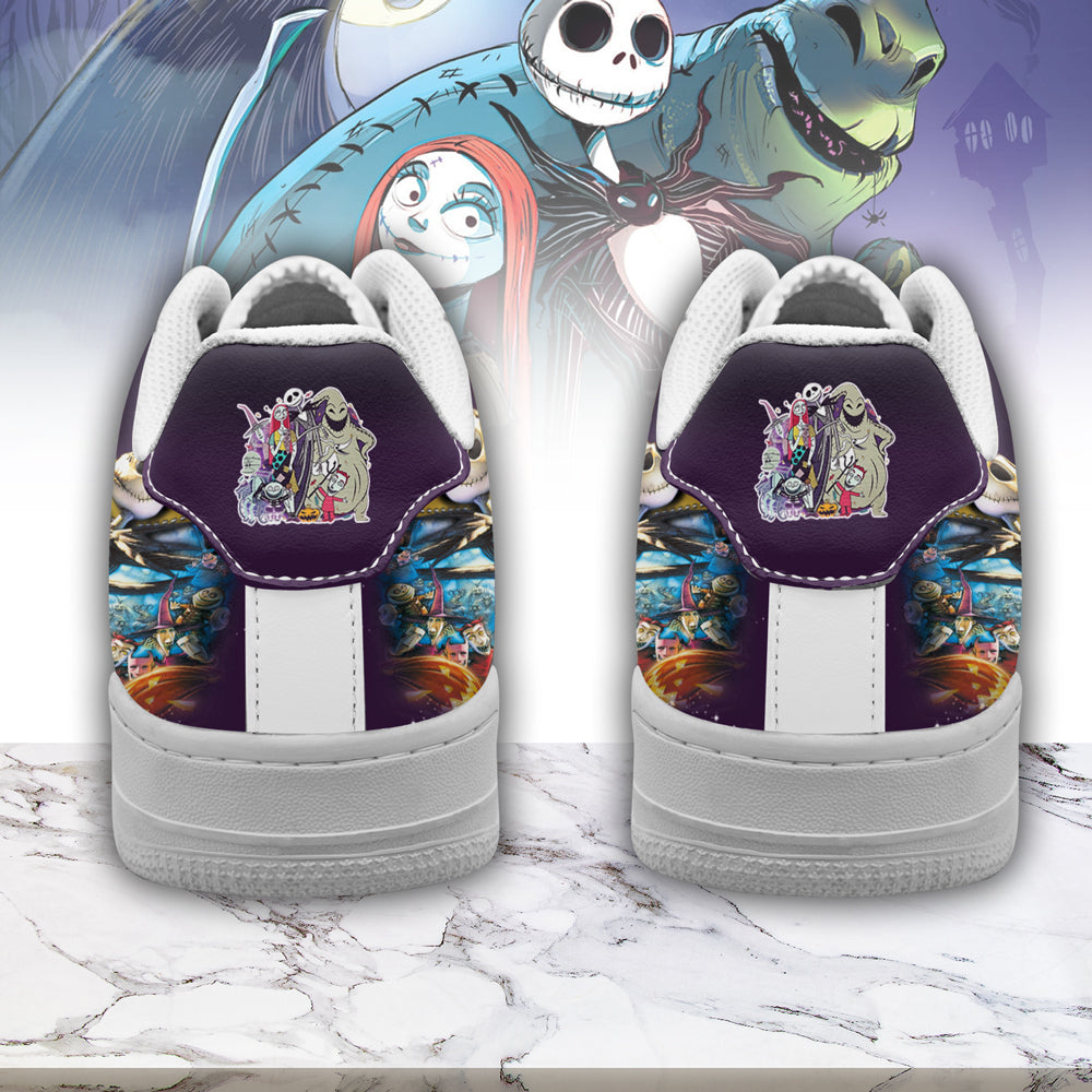 Ideafootwear The Nightmare Before Christmas x Halloween Air Low-Top Sneakers Shoes For Men And Women 2
