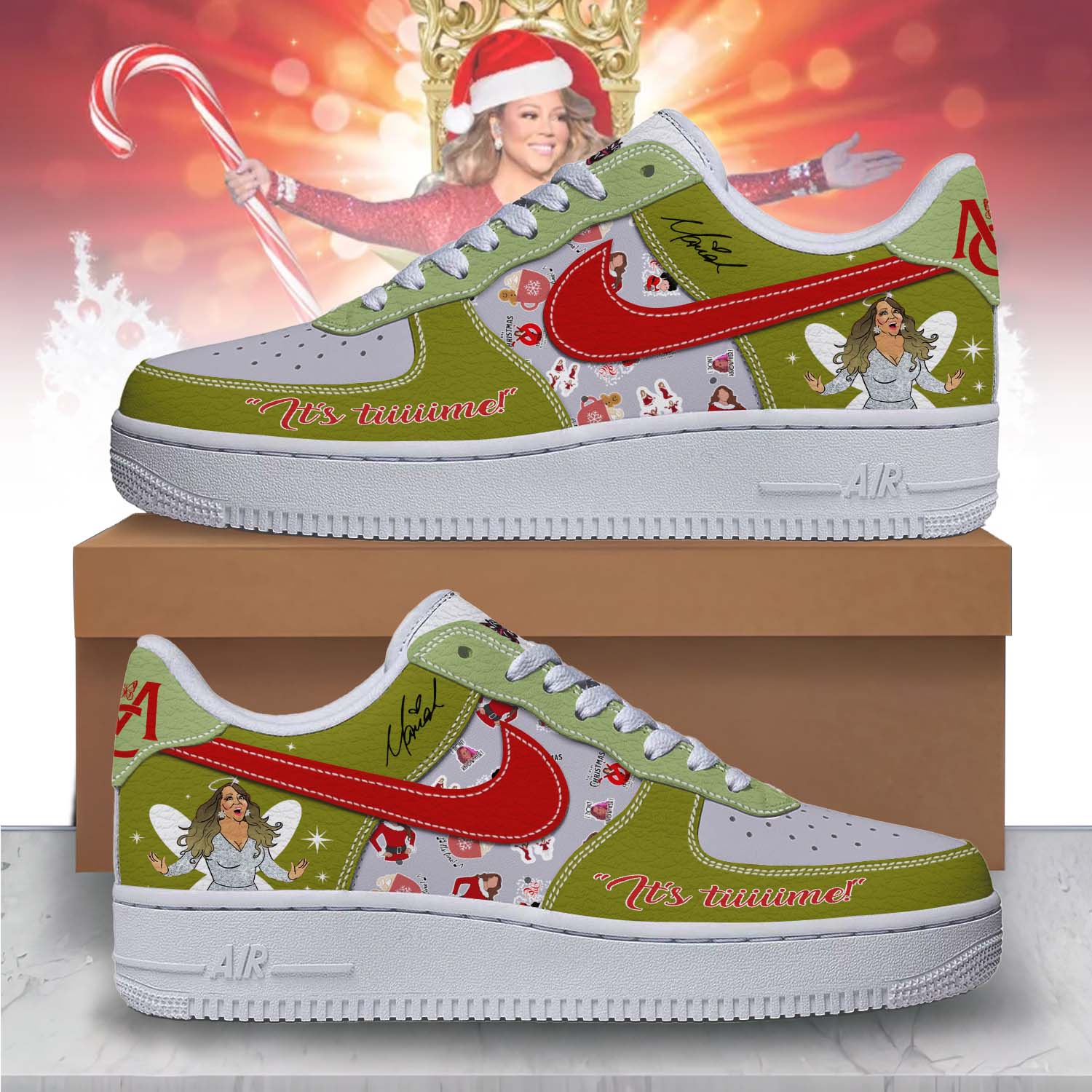 IdeaFootwear Mariah Carey Air Low-Top Sneakers Shoes For Men And Women