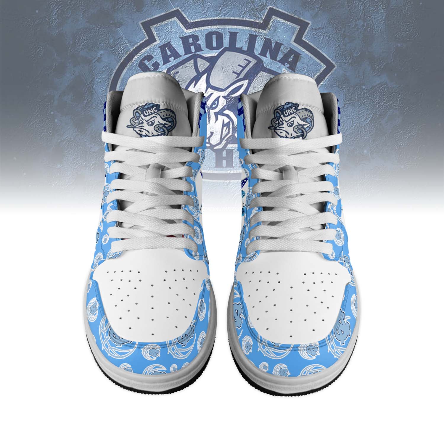 Ideafootwear North Carolina Tar Heels AJ1 High Sneakers Shoes For Men And Women