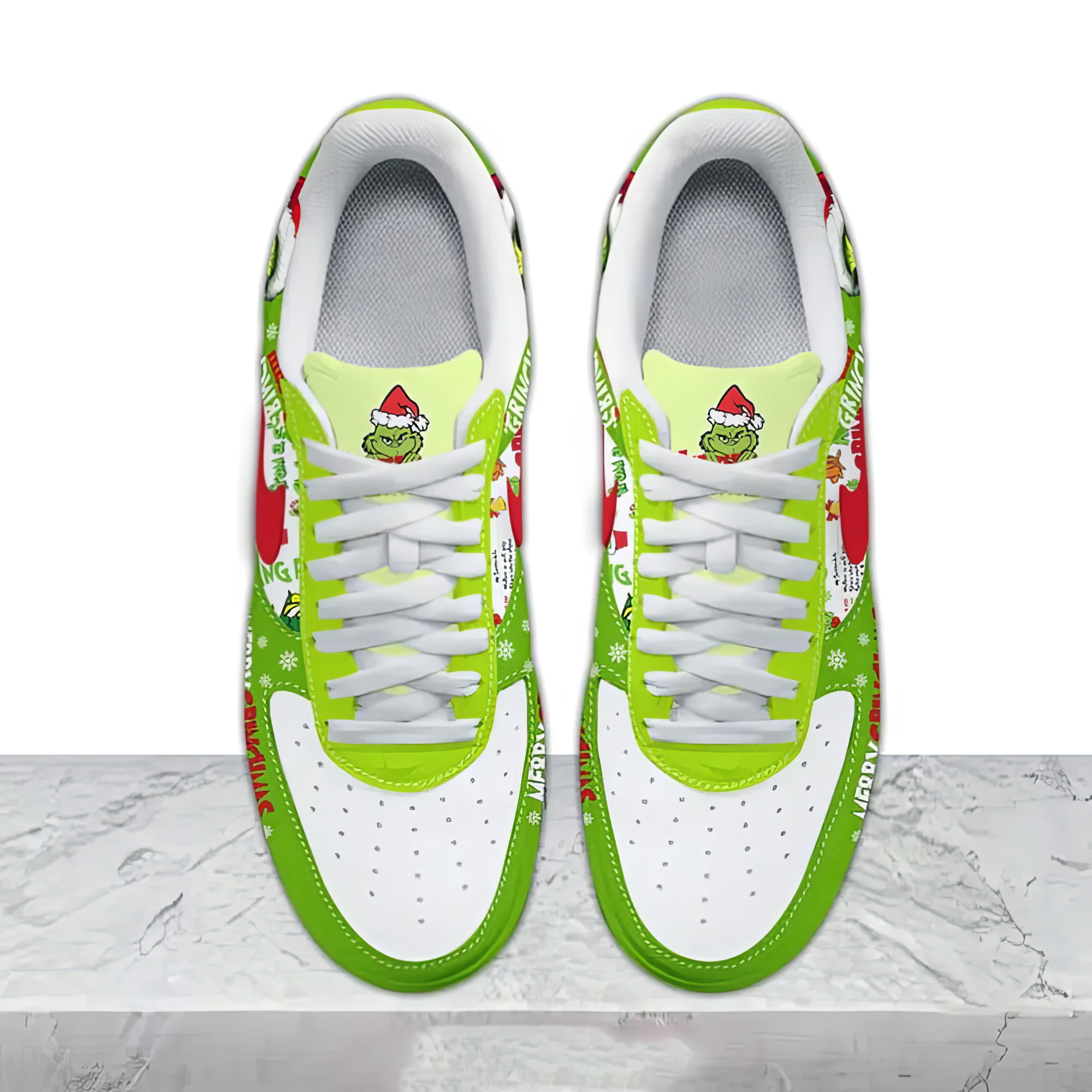 Ideafootwear The Grinch Air Low-Top Sneakers Shoes For Men And Women 24