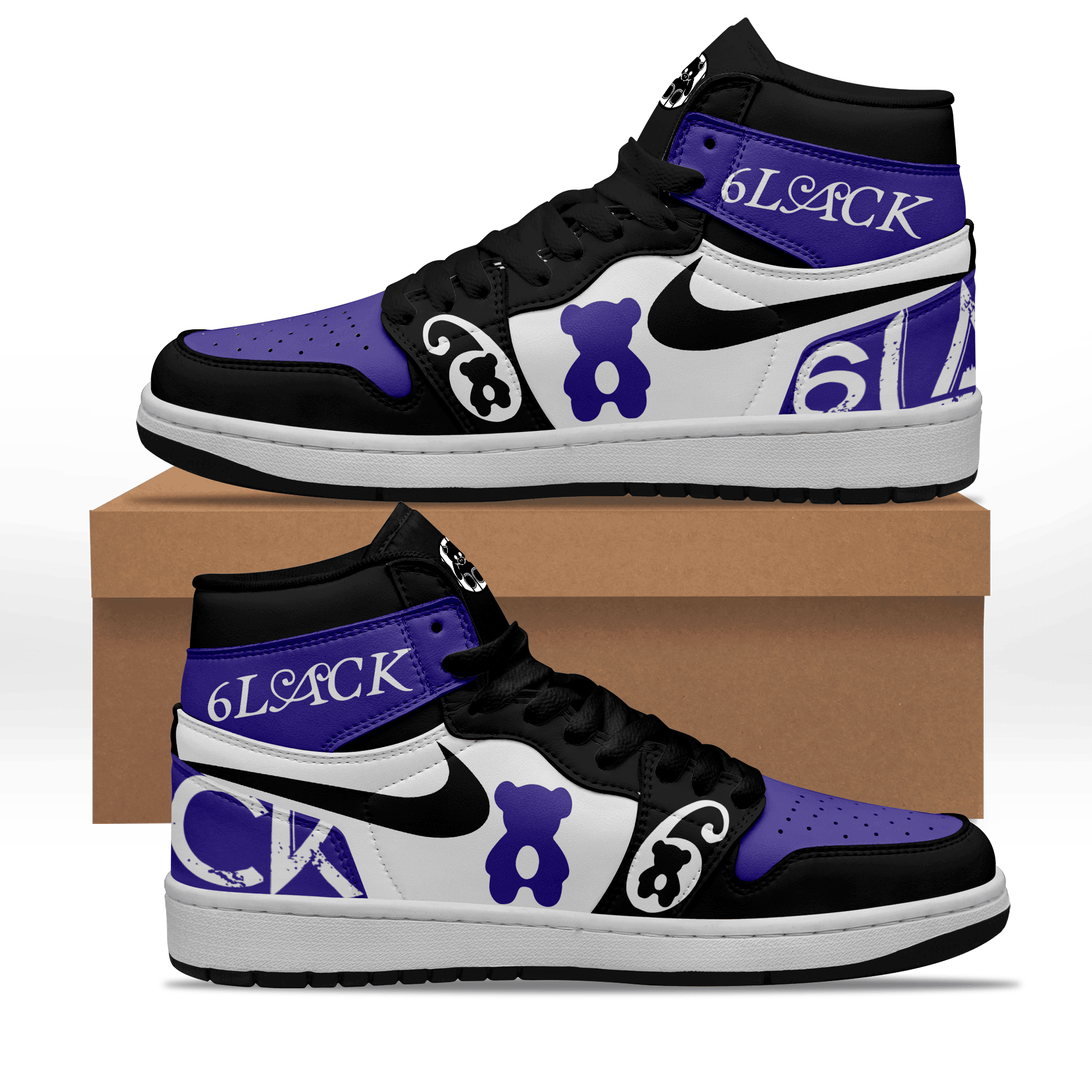Ideafootwear 6LACK AJ1 High Sneakers Shoes For Men And Women 1