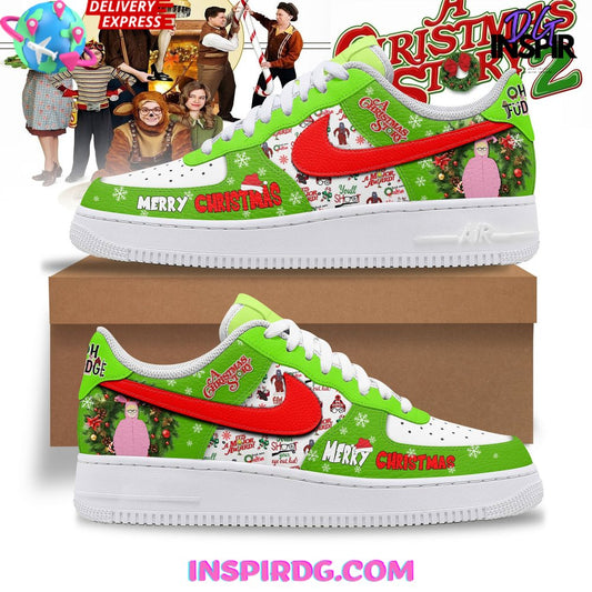 Ideafootwear A Christmas Story Merry Christmas Air Low-Top Sneakers Shoes For Men And Women 1