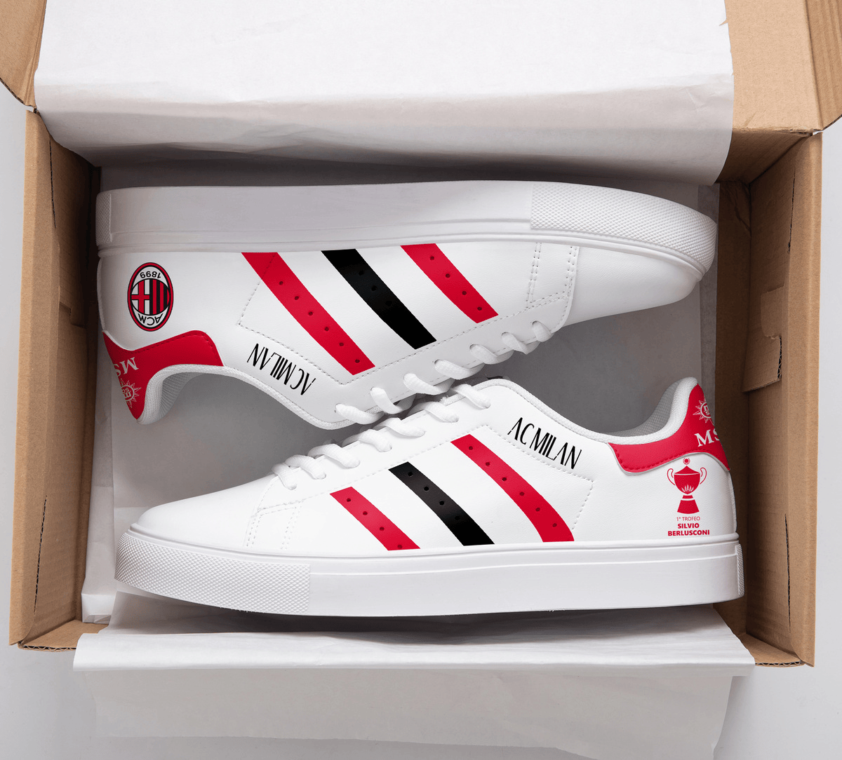 Ideafootwear AC Milan Skate Stan Shoes Sneakes For Men And Women 1