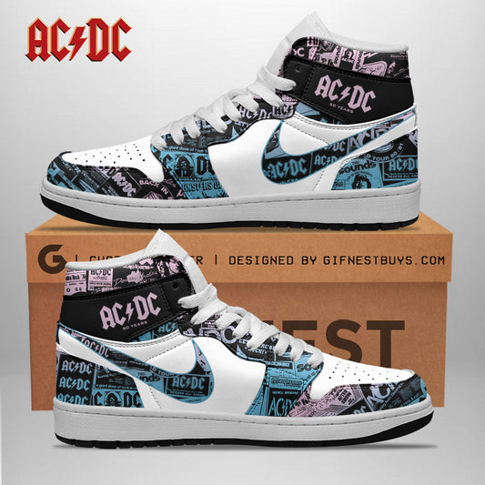 Ideafootwear AC/DC AJ1 High Sneakers Shoes For Men And Women 3