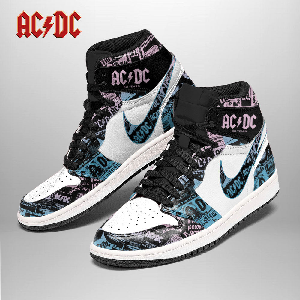 Ideafootwear AC/DC AJ1 High Sneakers Shoes For Men And Women 4