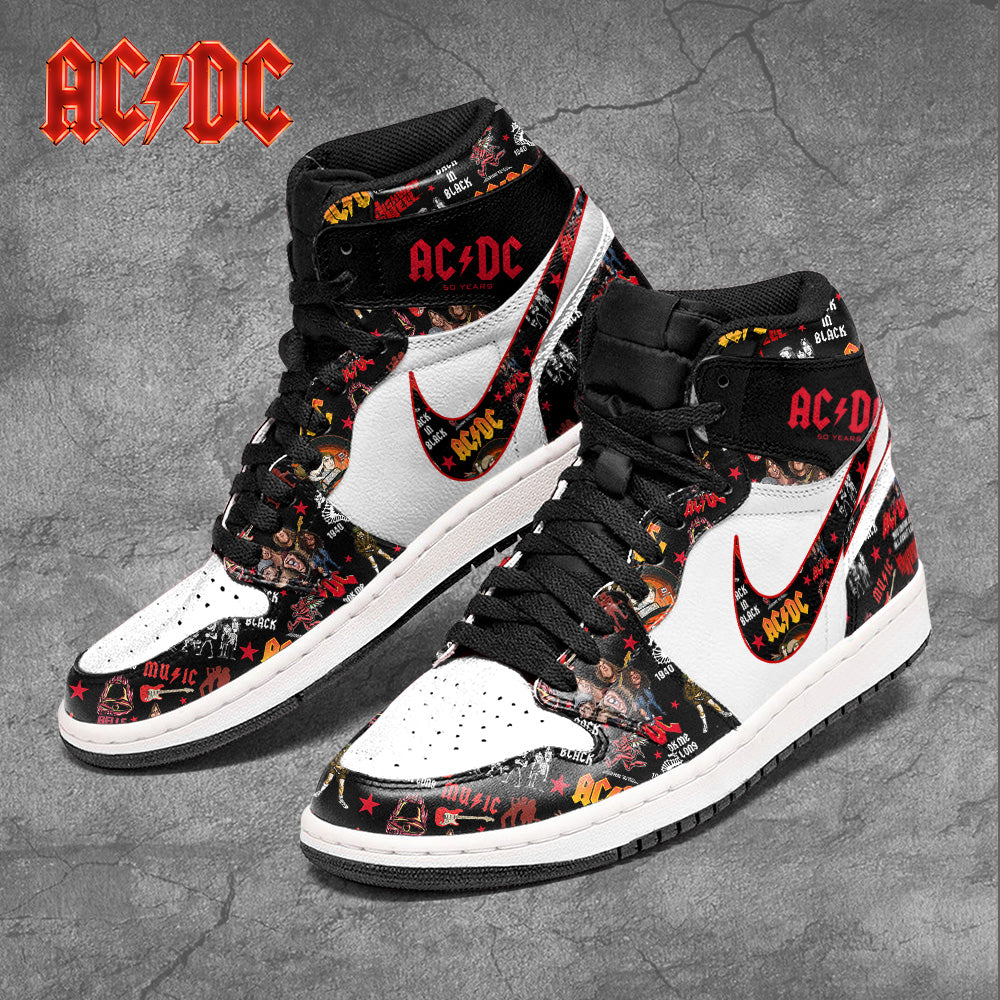 Ideafootwear AC/DC AJ1 High Sneakers Shoes For Men And Women 1
