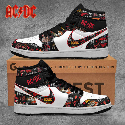 Ideafootwear AC/DC AJ1 High Sneakers Shoes For Men And Women 1