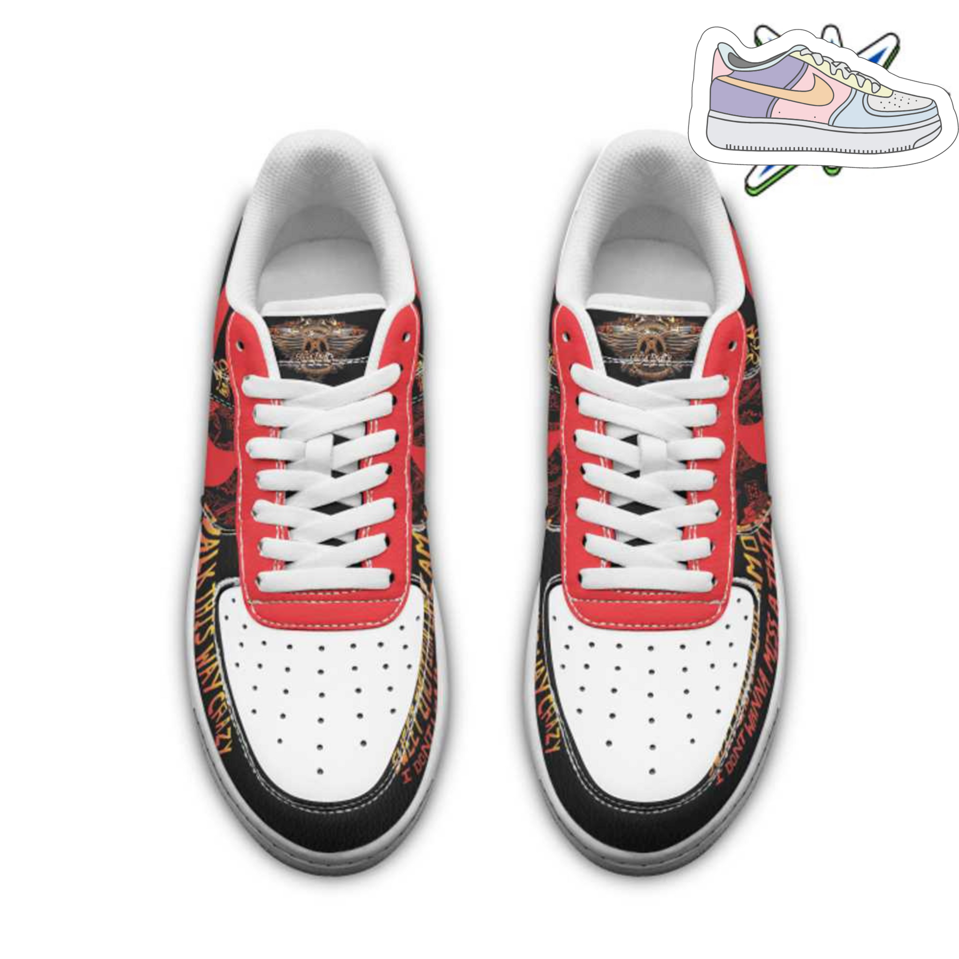 Ideafootwear Aerosmith Air Low-Top Sneakers Shoes For Men And Women 4
