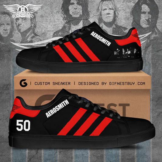 Ideafootwear Aerosmith Skate Stan Shoes Sneakes For Men And Women 2
