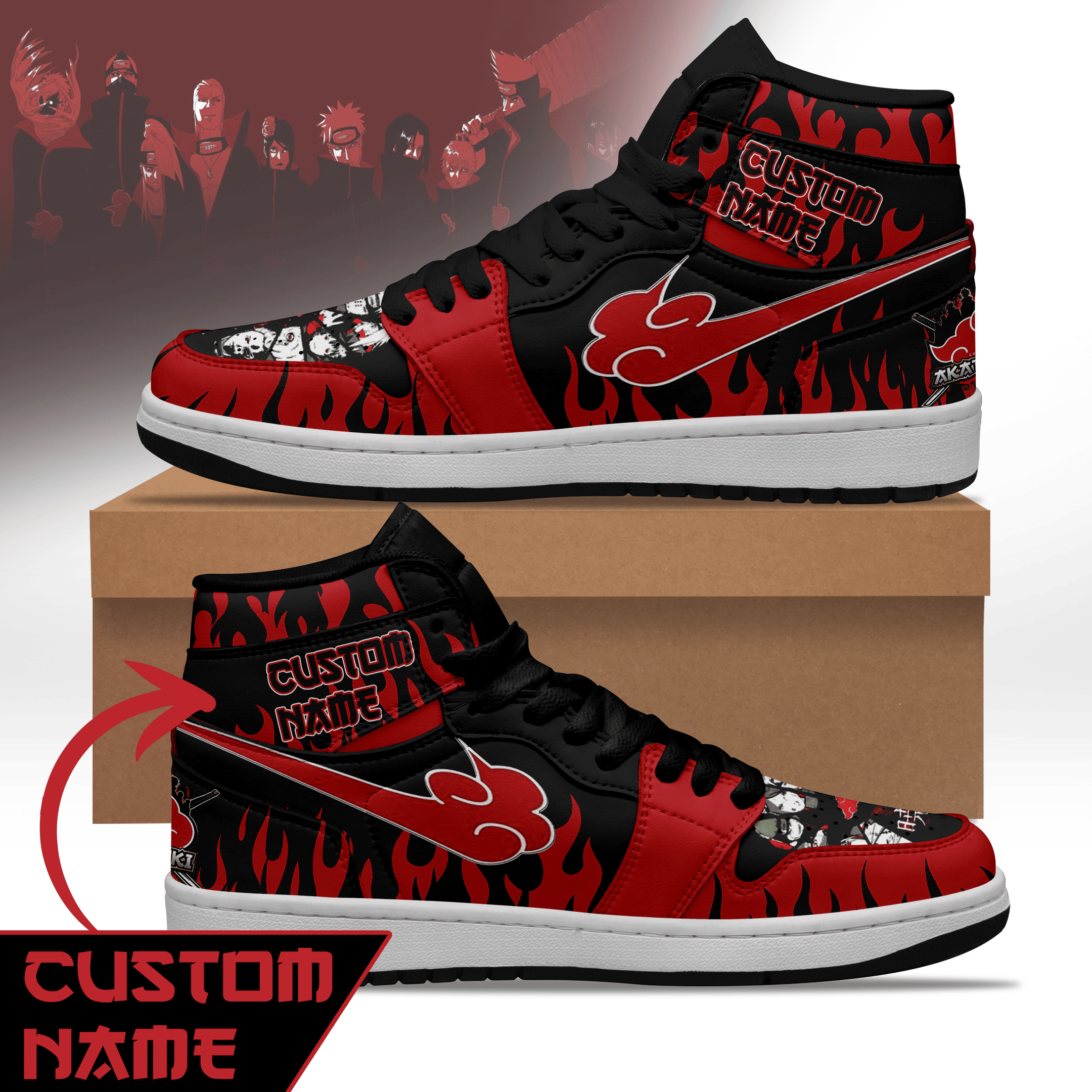 Ideafootwear Akatsuki AJ1 High Sneakers Shoes For Men And Women 2
