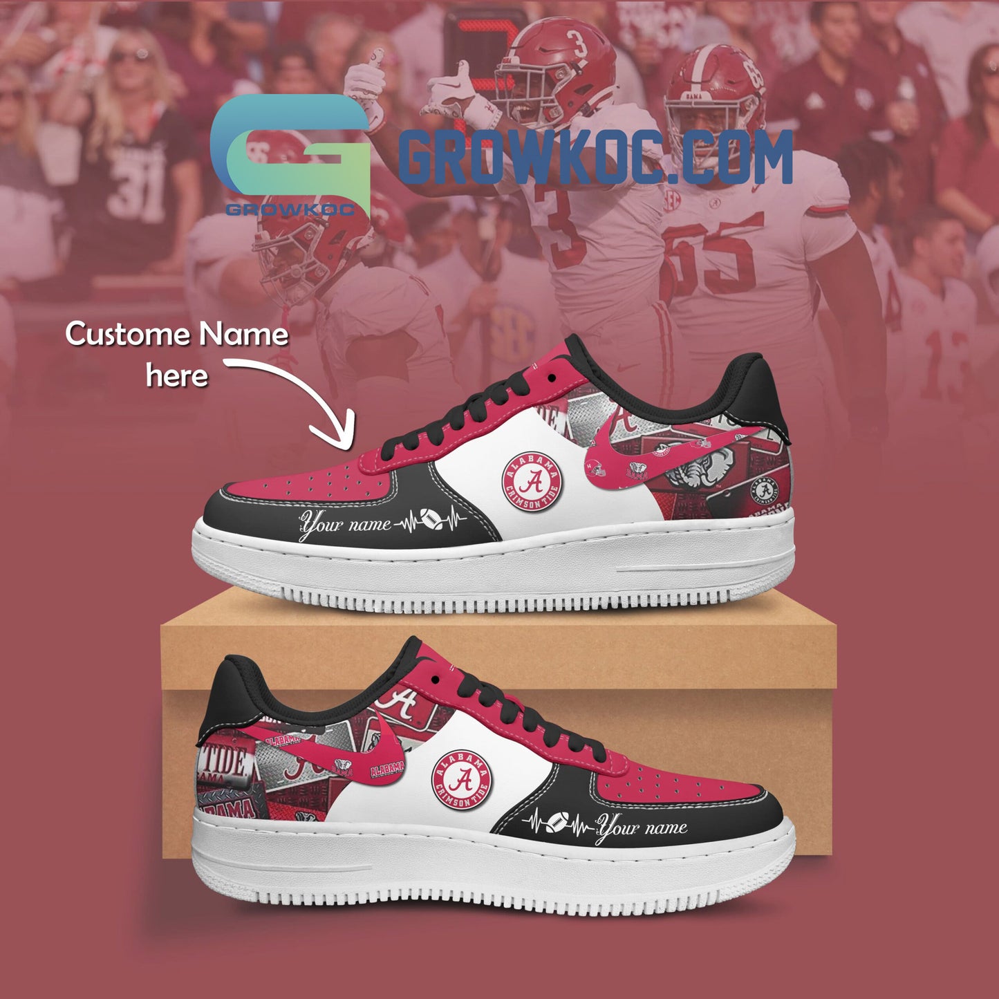 Ideafootwear Alabama Crimson Tide Air Low-Top Sneakers Shoes For Men And Women 3