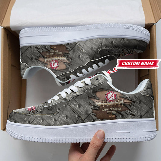 Ideafootwear Alabama Crimson Tide Air Low-Top Sneakers Shoes For Men And Women 2