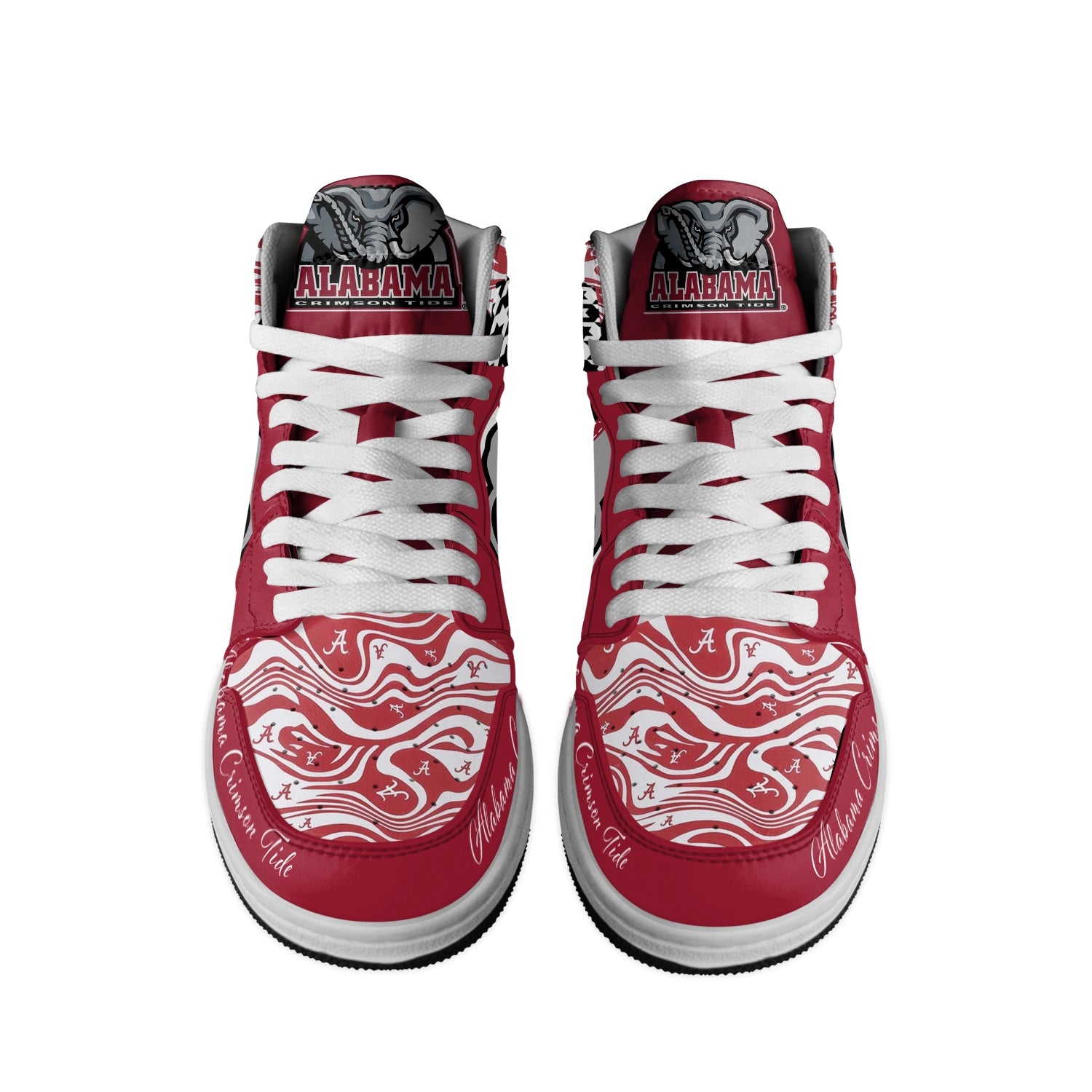 Ideafootwear Alabama Crimson Tide AJ1 High Sneakers Shoes For Men And Women 2