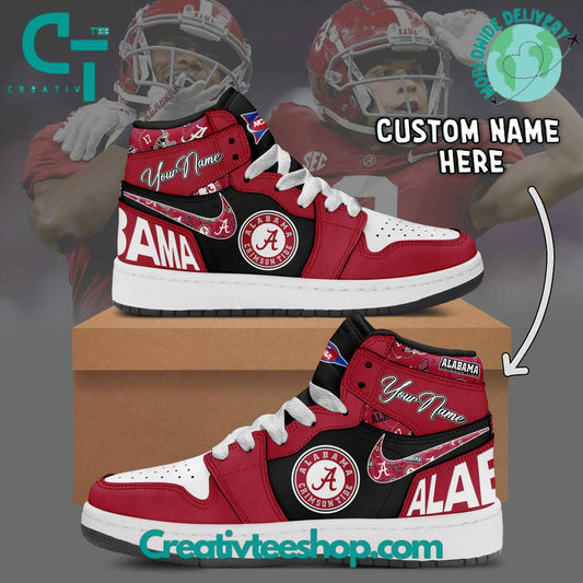 Ideafootwear Alabama Crimson Tide AJ1 High Sneakers Shoes For Men And Women 1