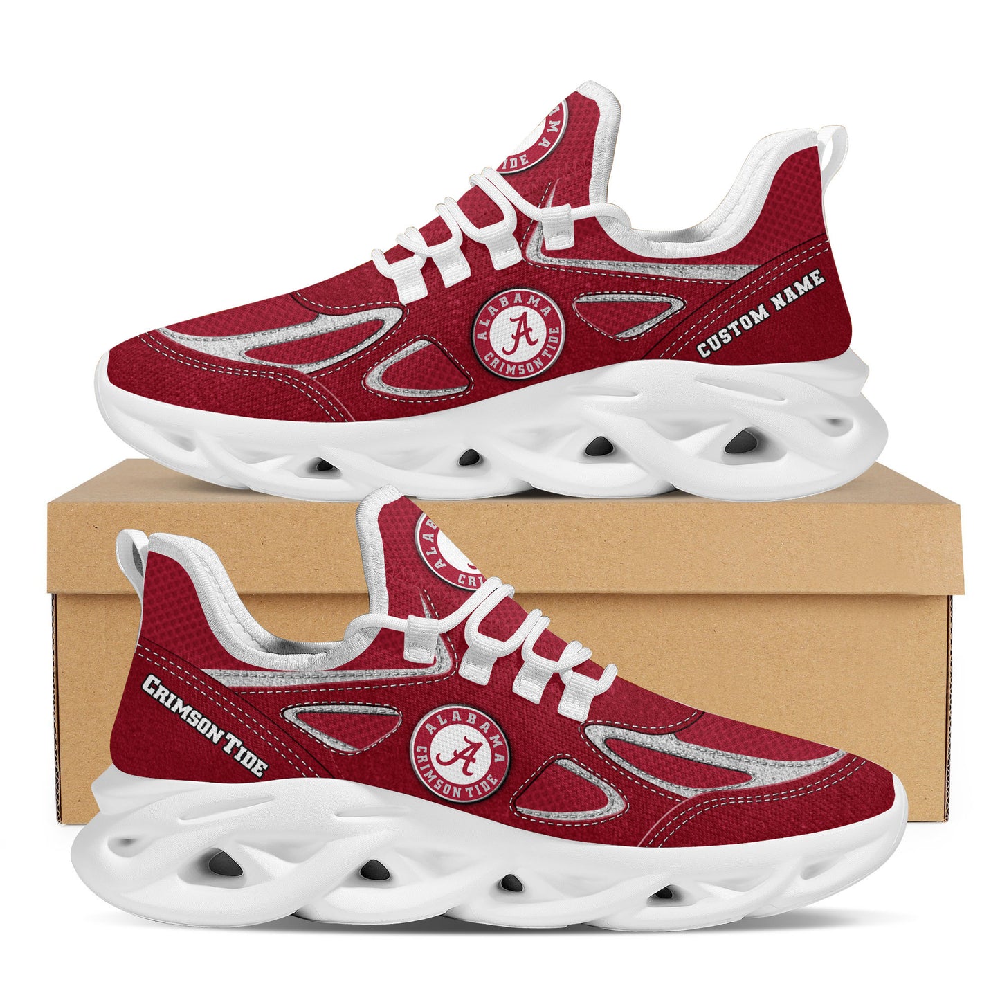 Ideafootwear Alabama Crimson Tide Max Soul Shoes Sneakers For Men And Women 4