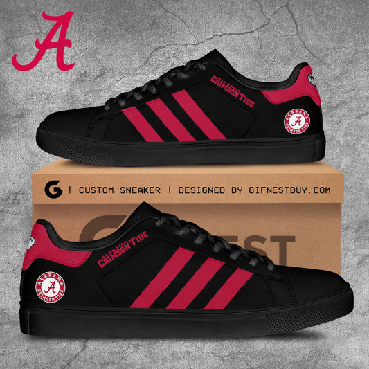 Ideafootwear Alabama Crimson Tide Skate Stan Shoes Sneakes For Men And Women 1