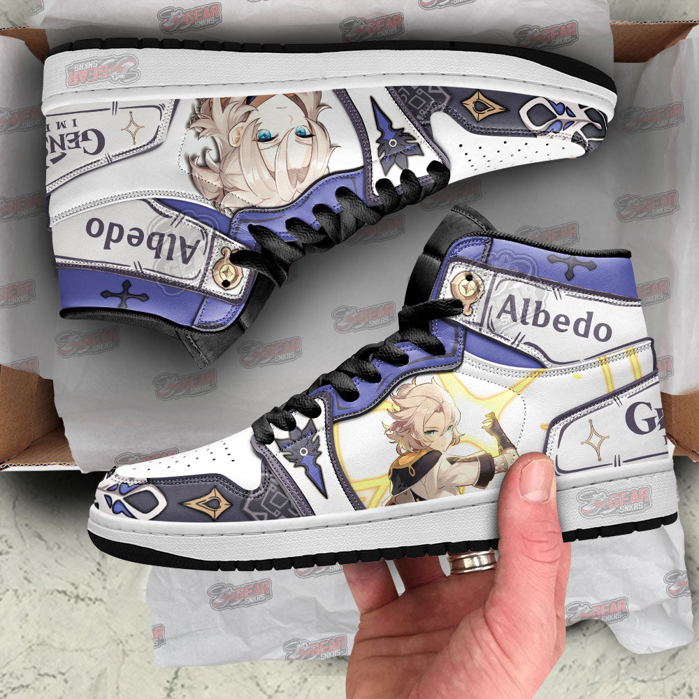 Ideafootwear Albedo Genshin AJ1 High Sneakers Shoes For Men And Women 3