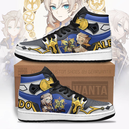 Ideafootwear Albedo Genshin AJ1 High Sneakers Shoes For Men And Women 1