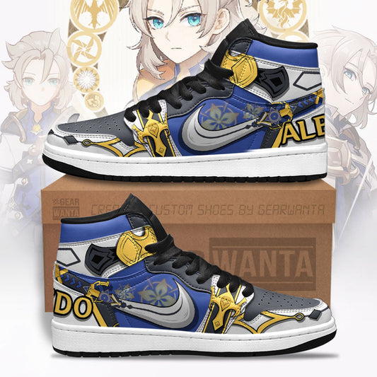Ideafootwear Albedo Genshin AJ1 High Sneakers Shoes For Men And Women 2