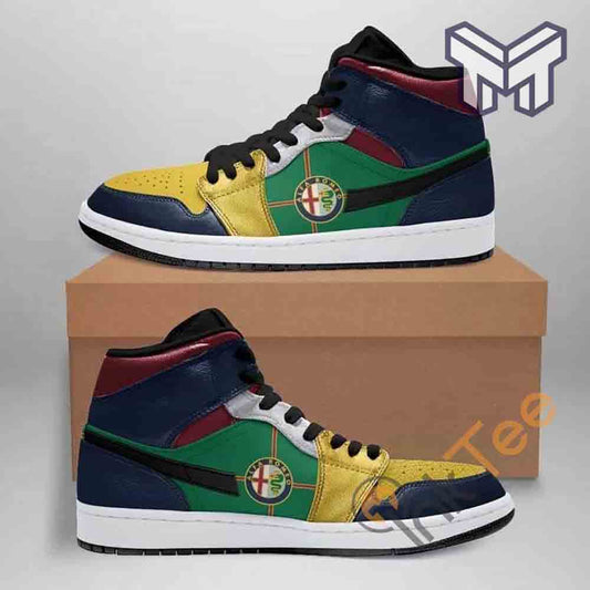 Ideafootwear Alfa Romeo AJ1 High Sneakers Shoes For Men And Women 2