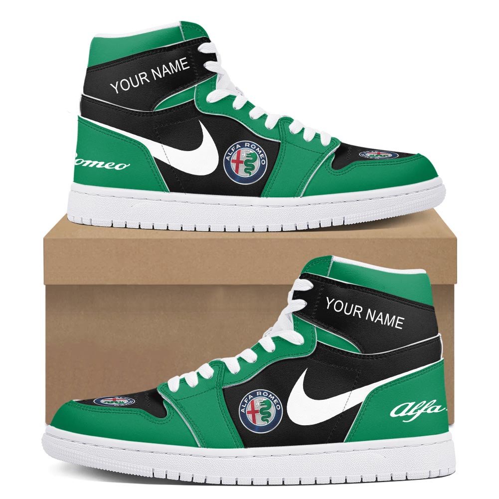 Ideafootwear Alfa Romeo AJ1 High Sneakers Shoes For Men And Women 1
