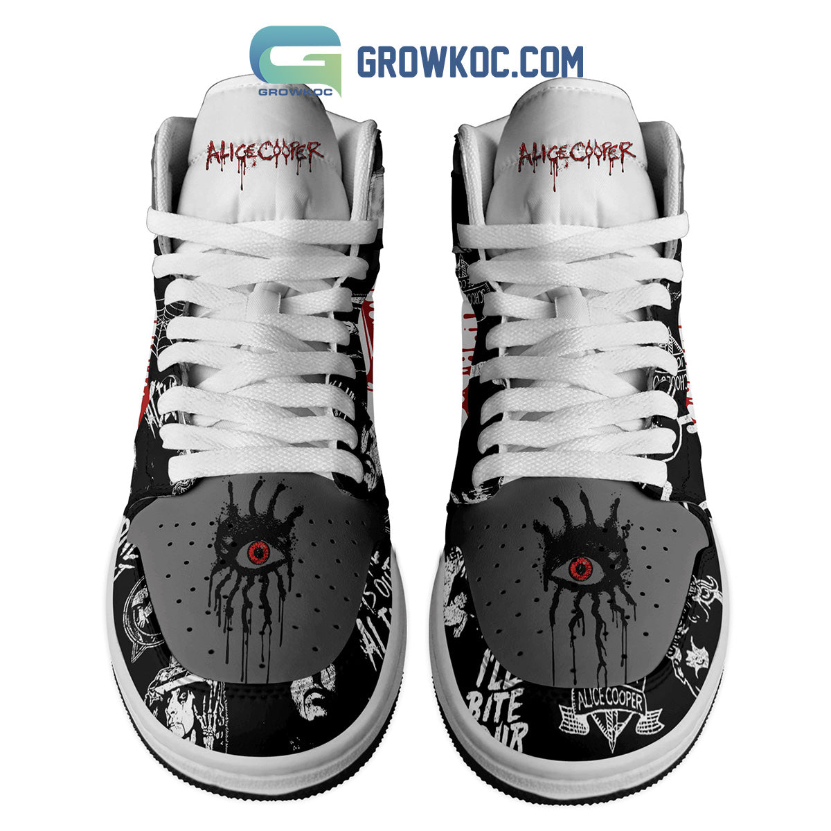 Ideafootwear Alice Cooper AJ1 High Sneakers Shoes For Men And Women 1