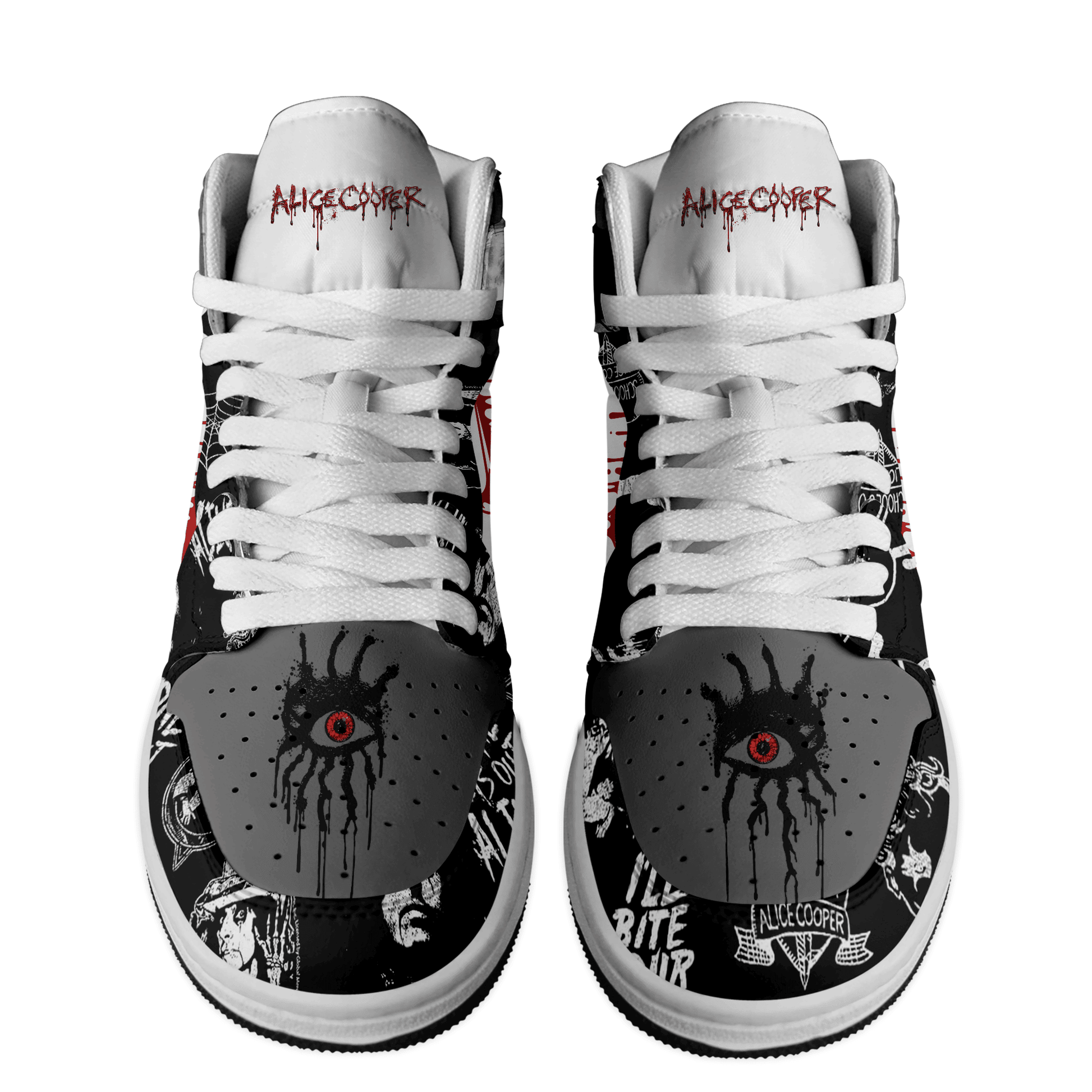 Ideafootwear Alice Cooper AJ1 High Sneakers Shoes For Men And Women 2
