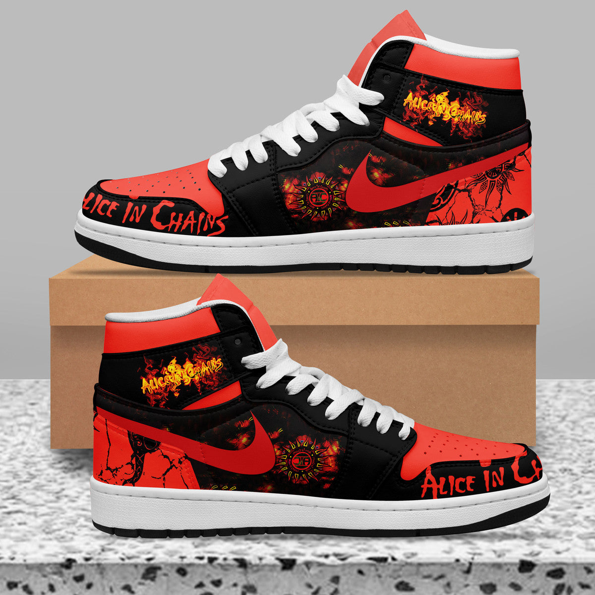 Ideafootwear Alice In Chains AJ1 High Sneakers Shoes For Men And Women 1