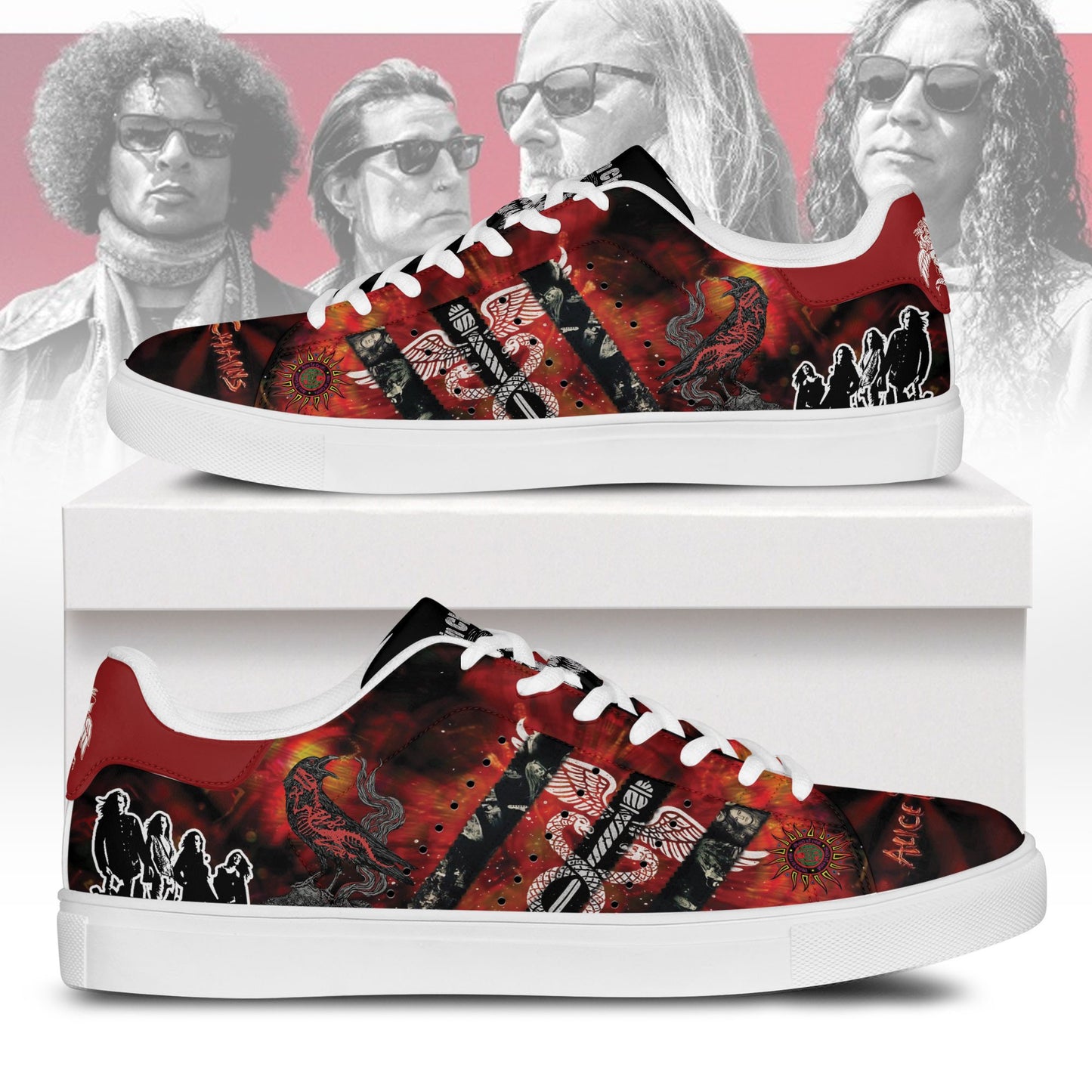 Ideafootwear Alice In Chains Skate Stan Shoes Sneakes For Men And Women 3