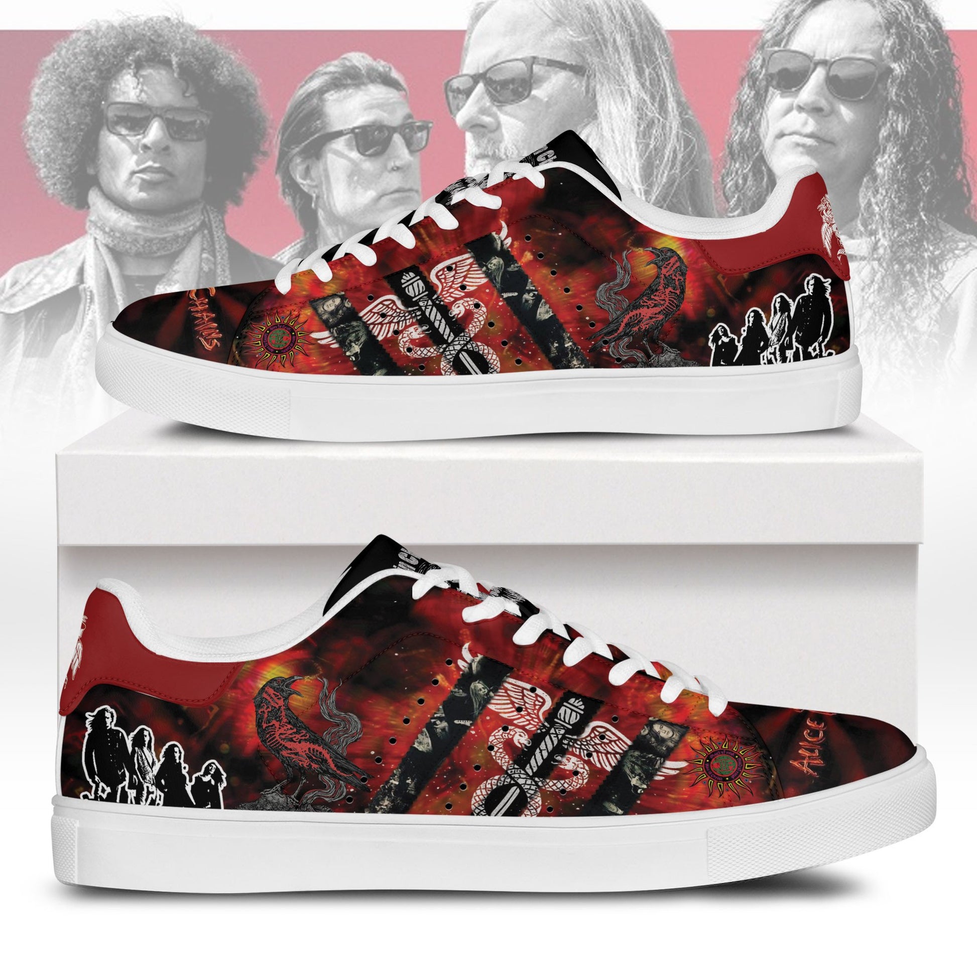 Ideafootwear Alice In Chains Skate Stan Shoes Sneakes For Men And Women 3