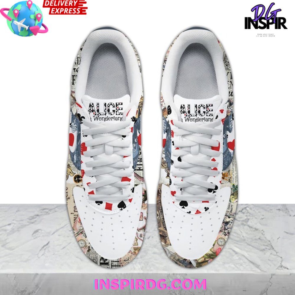 Ideafootwear Alice In Wonderland Air Low-Top Sneakers Shoes For Men And Women 1
