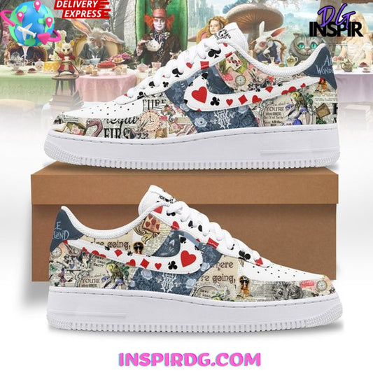 Ideafootwear Alice In Wonderland Air Low-Top Sneakers Shoes For Men And Women 1
