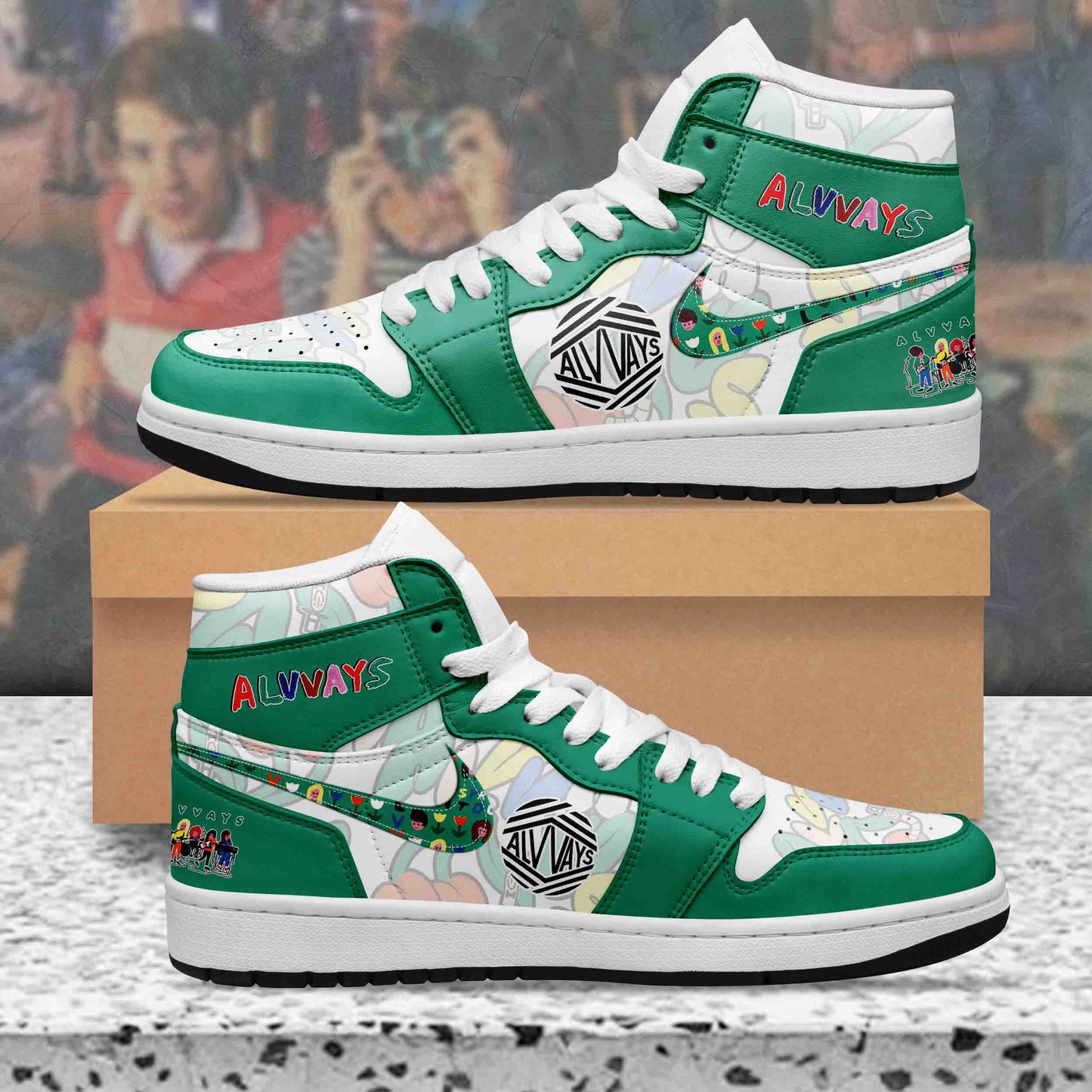 Ideafootwear Alvvays AJ1 High Sneakers Shoes For Men And Women 2