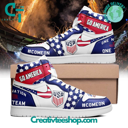 Ideafootwear America Soccer Team AJ1 High Sneakers Shoes For Men And Women 1