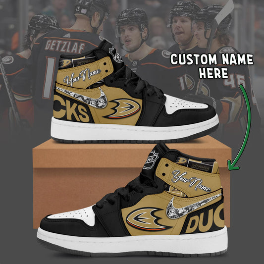 Ideafootwear Anaheim Ducks AJ1 High Sneakers Shoes For Men And Women 2