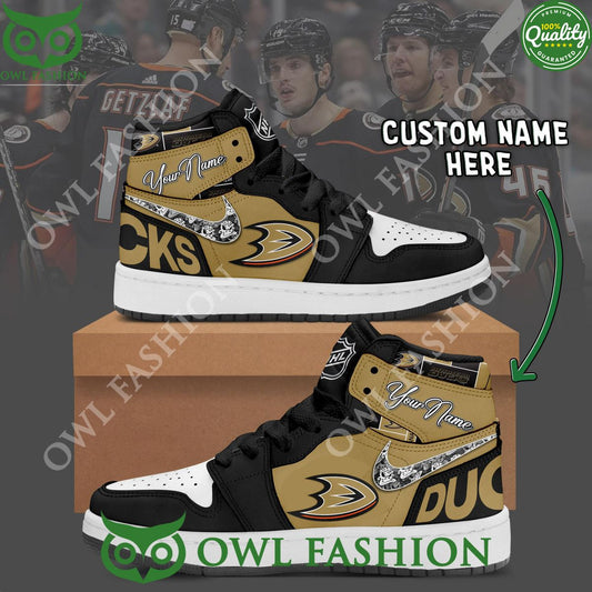 Ideafootwear Anaheim Ducks AJ1 High Sneakers Shoes For Men And Women 7