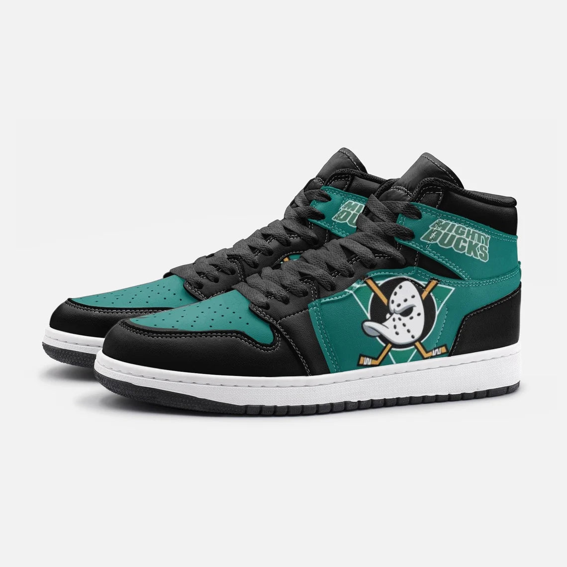 Ideafootwear Anaheim Ducks AJ1 High Sneakers Shoes For Men And Women 5