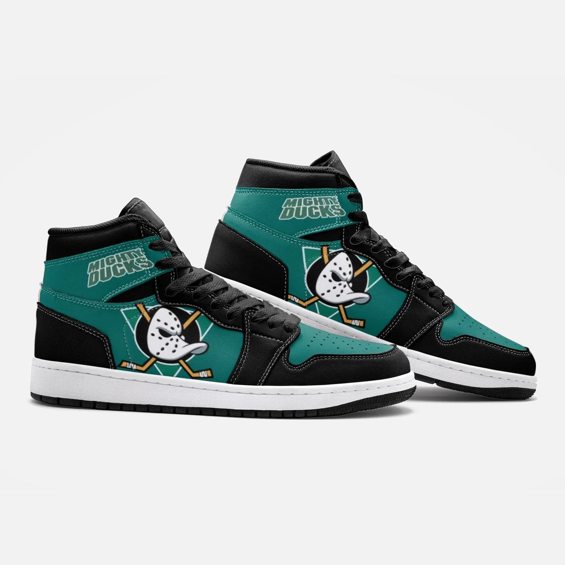 Ideafootwear Anaheim Ducks AJ1 High Sneakers Shoes For Men And Women 5