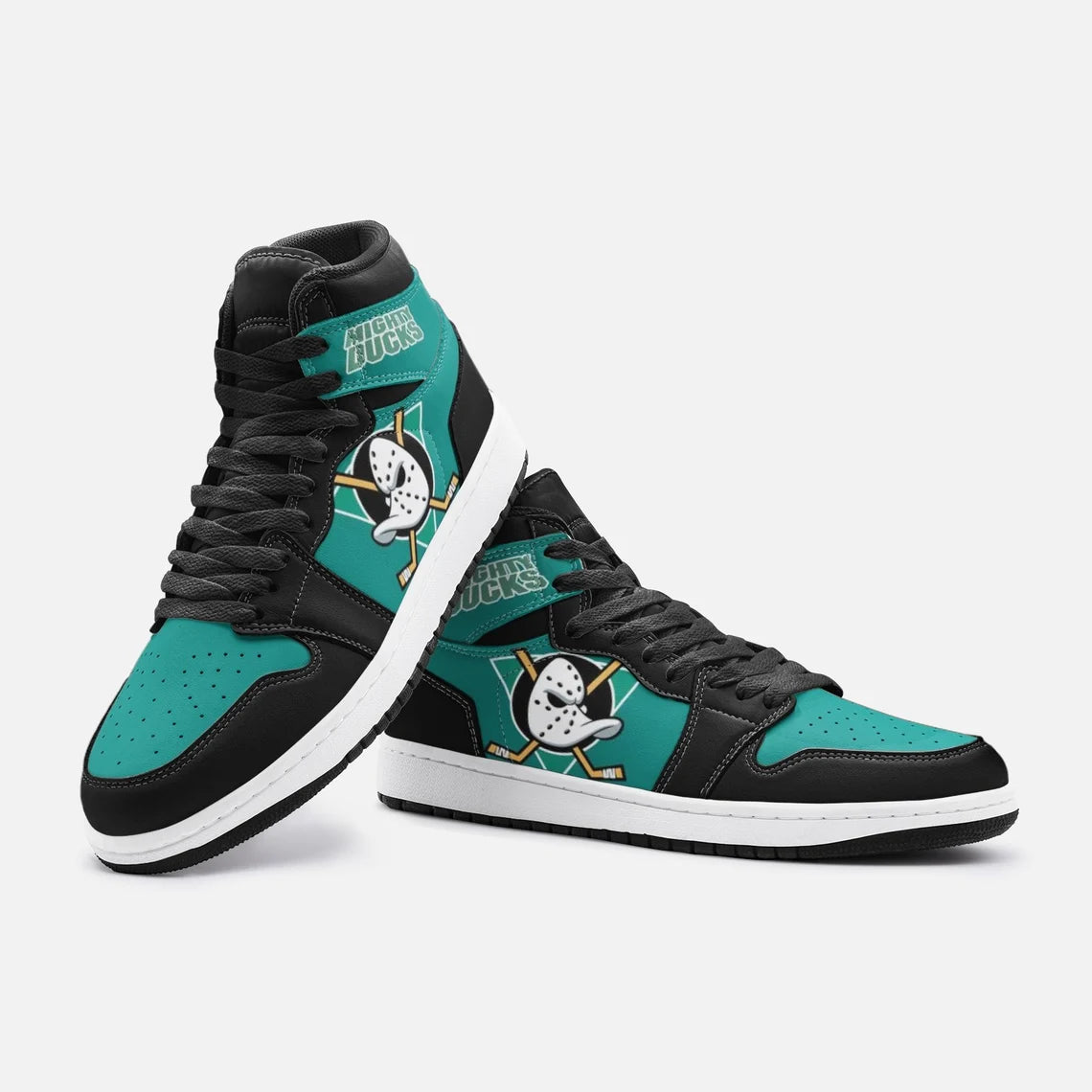 Ideafootwear Anaheim Ducks AJ1 High Sneakers Shoes For Men And Women 5