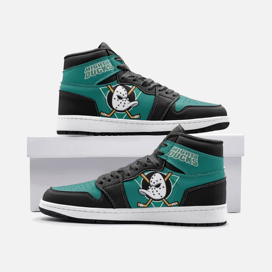 Ideafootwear Anaheim Ducks AJ1 High Sneakers Shoes For Men And Women 5