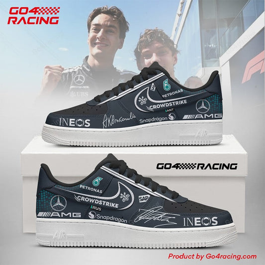 Ideafootwear Andrea Kimi Antonelli x George Russell - Mecedes AMG Air Low-Top Sneakers Shoes For Men And Women 1