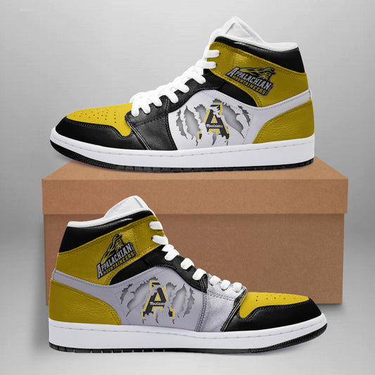 Ideafootwear Appalachian State Mountaineers AJ1 High Sneakers Shoes For Men And Women 1